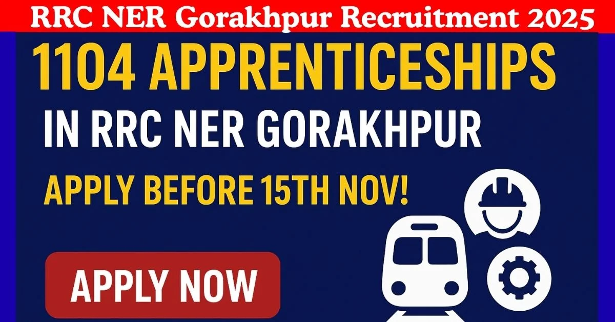 RRC NER Gorakhpur Recruitment 2025 – Apply Online for 1104 Apprentice Posts