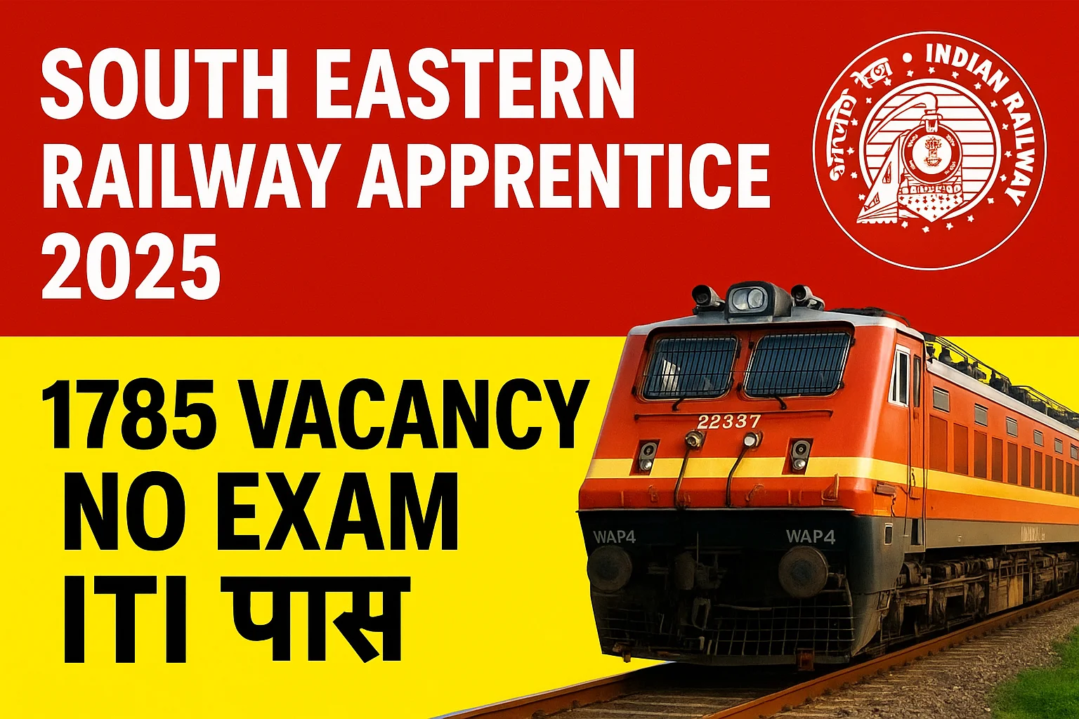 South Eastern Railway Apprentice Recruitment 2025: 1785 पदों पर आवेदन शुरू, बिना परीक्षा चयन